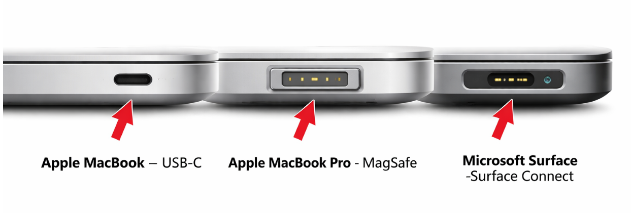 MacBook USB-C, MagSafe og Surface Connect