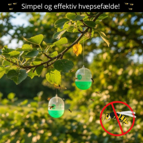 Vepsefelle hengt opp ved hekken