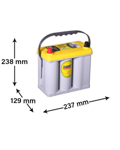 Optima Yellow Top 12V - 38Ah - startbatteri / Små biler med Oljefyr