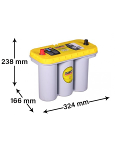 Optima Yellow Top 12V - 75Ah - vedlikeholdsfritt batteri (851-187)