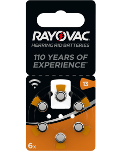 Rayovac Akustisk Spesial 13 (6 stk.) Høreapparatbatterier - 0 % Kvikksølv