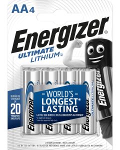 Energizer Ultimate Lithium AA / E91 / L91 Batterier (4 Stk.)