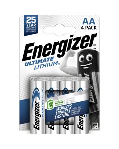 Energizer Ultimate Lithium AA / E91 / L91 Batterier (4 Stk.)