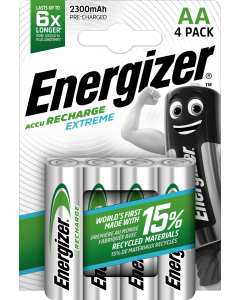 Energizer Recharge Extreme AA / NH15 2300mAh Batterier (4 stk.)