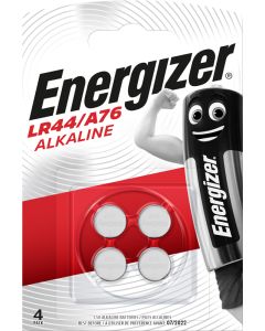 Energizer LR44 / A76 / AG13 / LR1154 knapcelle batterier - alkaline - 4 stk.