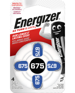 Energizer Høreapparat 675 Batterier (4 Stk.)