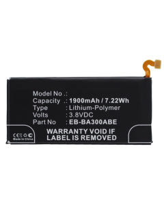 Batteri til bl.a. Samsung Galaxy A3 (Kompatibelt)