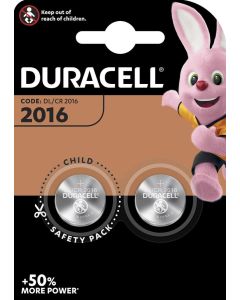 DURACELL DL2016 / CR2016 knappcelle (2 stk.)