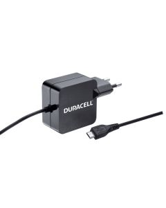 Duracell Lader 2.4A Svart inkl. MicroUSB - 1 meter kabel