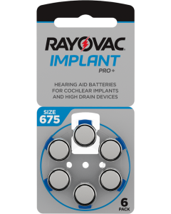 Rayovac Implant Pro+ ZA675 (6 stk.) Høreapparatbatterier