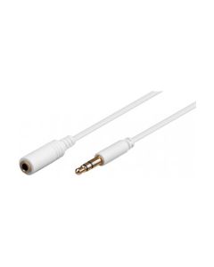 3,5mm jack forlengerkabel hvit 2m