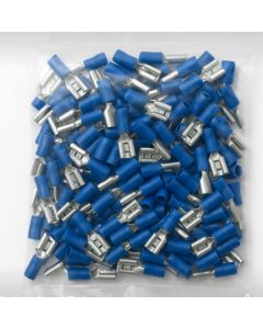 Hun TAB terminal - plug-in størelse: 6.4 x 0.8 mm, 15A, blå