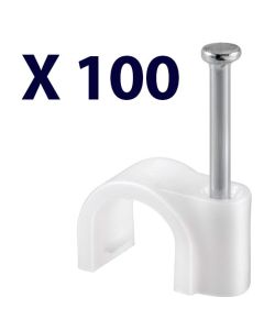 Kabelklips - max. kabel diameter: 4,0 mm (100 stk.)