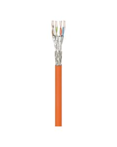 CAT 7A nettverkskabel, S/FTP (PiMF), oransje, 500m kabelrulle
