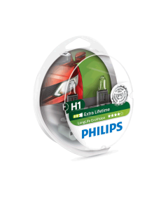 PHILIPS Bilpære H1 ECOVISION (LONGLIFE) - 2-PACK