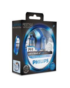 PHILIPS Bilpære H4 COLORVISION, BLÅ - 2-PACK