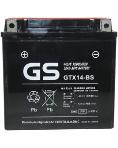 GS Yuasa GTX14A-BS(CP) 12V Vedlikeholdsfritt VRLA Startbatteri