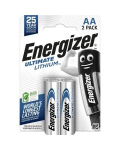 Energizer Ultimate Lithium AA / E91 / L91 Batterier (2 Stk.)