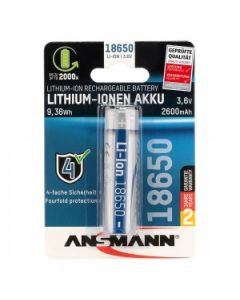 Ansmann - 18650 Batteri 2600mAh (med knapp)