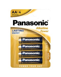 Panasonic Alkaline Power AA Batterier - 4 Stk. Blister