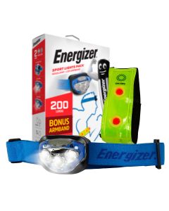 Energizer LED Sport Hodelykt 200 lumen inkludert LED Armbånd