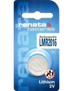 Renata LMR2016 Oppladbart knappcellebatteri 30mAh 3V - (1 stk.)