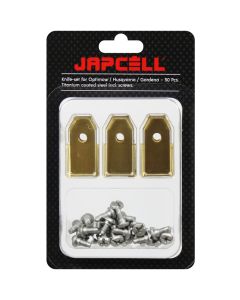 30x Kniver til Husqvarna Automower / Gardena / Navimow / Greenworks Optimow - Titanbelagt stål inkl. Skruer - Japcell