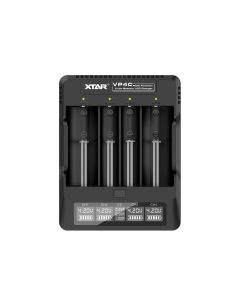 Xtar VP4C lader / test for 4 stk Li-ion batterier