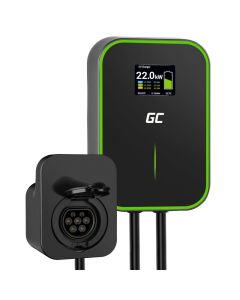 Green Cell EV15RFID 22kW ladestasjon for elbil med type 2-uttak + kort