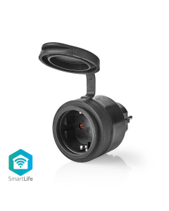 Nedis SmartLife plugg utendørs IP44 3680 W Type F -20 - 50 °C Android / IOS Svart