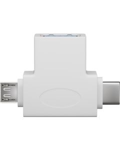 Goobay Adapter USB-A / USB 2.0 micro-B - Hvit
