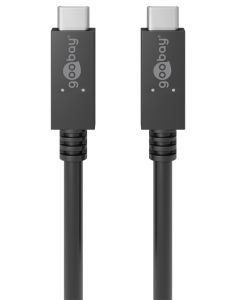 Goobay USB-C lade- og synkroniseringskabel - Svart - 1m