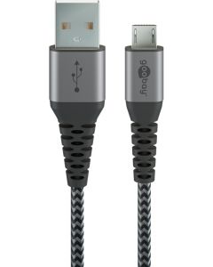 Goobay Micro USB / USB-A - Svart-grå - 2m