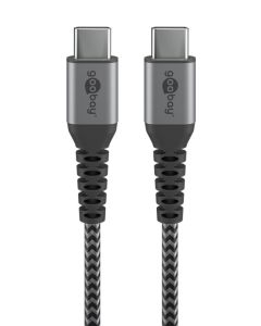 Goobay tilkoblingskabel USB-C - Sort-Grå - 1m