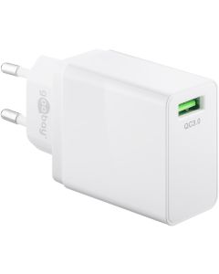 Goobay USB hurtiglader QC3.0 (3A) hvit