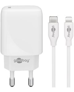 Goobay Lightning / USB-C lader (3A) med USB-C / Lightning kabel 1m