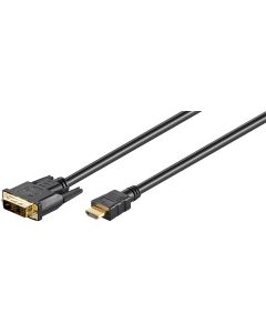 Goobay DVI-D/HDMI-kabel, gullbelagt-1,5m