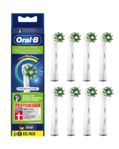 Oral-B CrossAction Tannbørstehoder 8-stk - hvit