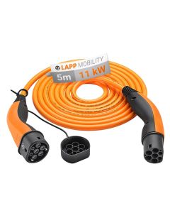 Lapp Type 2 HELIX® Ladekabel for elbil - 11kW 5m, oransje