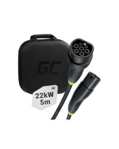 Green Cell Snap EVKABGC01 22 kW kabel for elbil med Type 2-uttak, 5m inkl. futteral