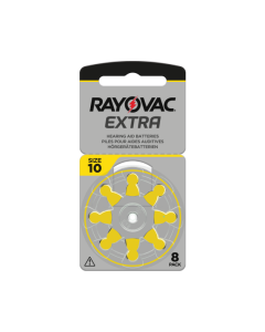 Rayovac Extra 10 (8 stk.) Høreapparatbatterier - 0 % Kvikksølv
