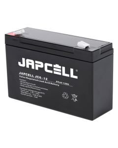 Japcell JC6-12 6V 12Ah AGM blybatteri