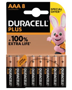 DURACELL PLUS POWER AAA / MN2400 / LR03  (8 stk.)