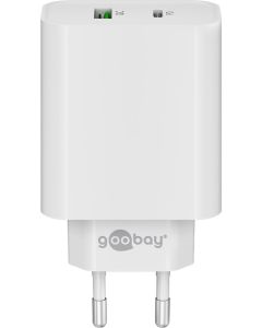 Goobay Dual USB-C™ PD/QC Oplader 45W hvid