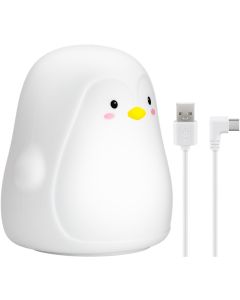 LED Night Light Penguin - Fargeskiftende, berøringsfølsom, Li-ion-batteri