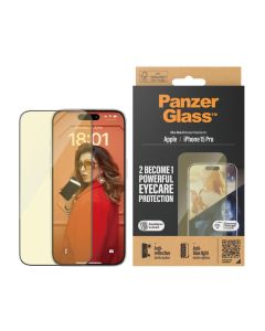 PanzerGlass™ Eyecare Skjermbeskytter iPhone 15 Pro | Ultra-Wide Fit med EasyAligner