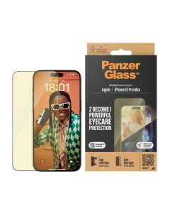 PanzerGlass™ Eyecare Skjermbeskytter iPhone 15 Pro Max | Ultra-Wide Fit