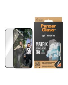 PanzerGlass™ MATRIX Skjermbeskytter med D3O iPhone 15 Plus | Ultra-Wide Fit med AlignerKit