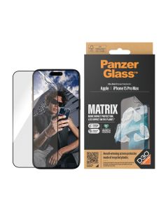 PanzerGlass™ MATRIX Skjermbeskytter med D3O iPhone 15 Pro Max | Ultra-Wide Fit med AlignerKit
