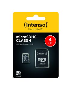 Intenso® 4 GB Micro SD-minnekort Inkl. adapter